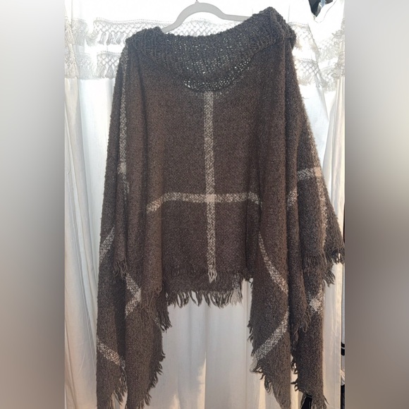 torrid Sweaters - Torrid Brown Checkered Women's Poncho